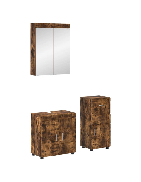 Set di mobili per il bagno TULUM Rovere fumé Legno multistrato