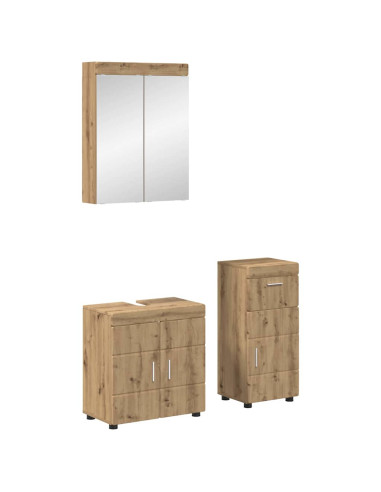 Set di mobili per il bagno con porta TULUM Rovere artigianale