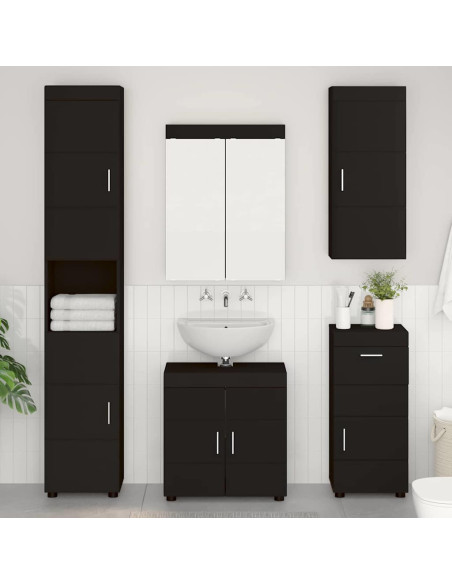 Set di mobili per il bagno TULUM Nero Legno multistrato