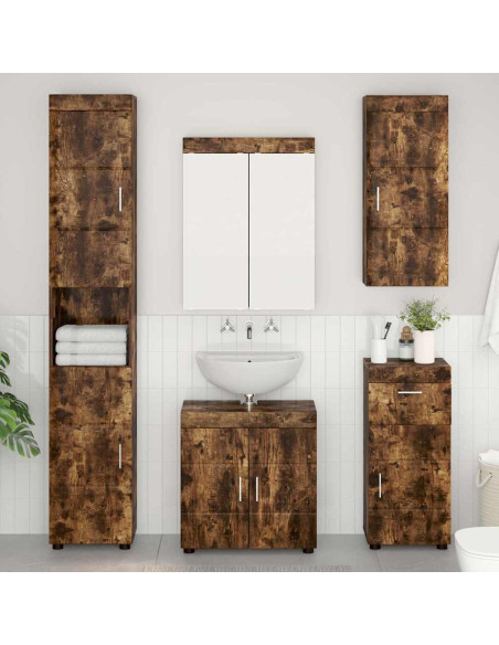 Set di mobili per il bagno TULUM Rovere fumé Legno multistrato