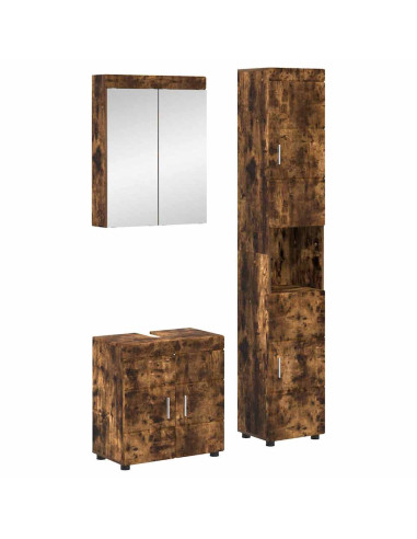 Set di mobili per il bagno TULUM Rovere fumé Legno multistrato