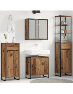 Set di mobili per il bagno Legno vecchio Legno multistrato