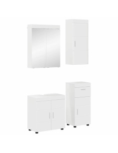 Set di mobili per il bagno con cassetto TULUM Bianco Lucido