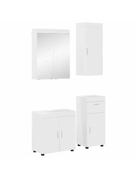 Set di mobili per il bagno con cassetto TULUM Bianco Lucido