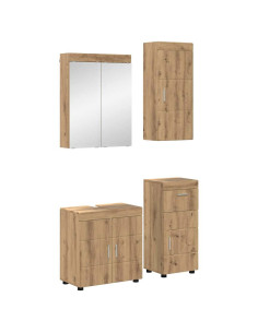 Set di mobili per il bagno con porta TULUM Rovere artigianale