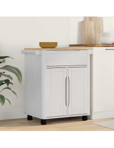 Carrello da Cucina FLORO Bianco 72,5 x 45 x 80 cm