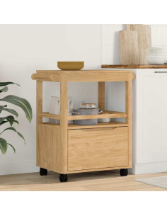 Carrello da Cucina FLORO Marrone cerato 72,5 x 45 x 80 cm