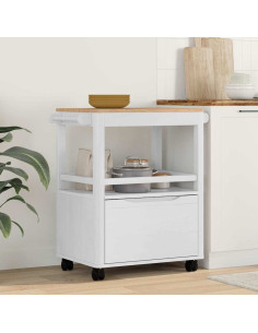 Carrello da Cucina FLORO Bianco 72,5 x 45 x 80 cm