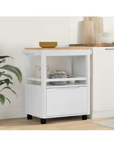 Carrello da Cucina FLORO Bianco 72,5 x 45 x 80 cm