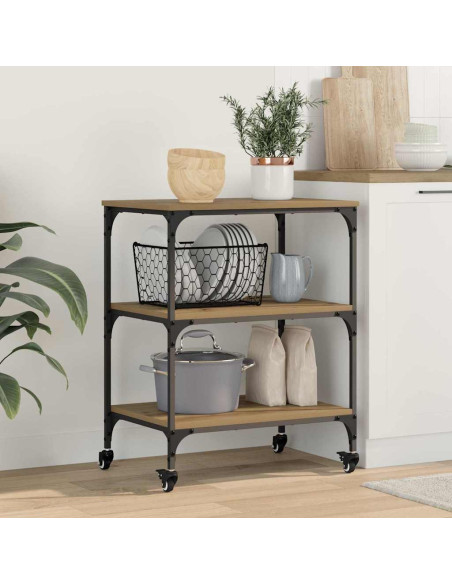 Carrello da Cucina Rovere artigianale 60 x 41 x 76 cm