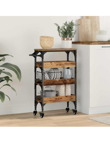 Carrello da Cucina Legno vecchio 53 x 20 x 76 cm