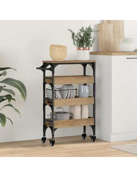 Carrello da Cucina Rovere artigianale 53 x 20 x 76 cm