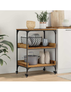 Carrello da Cucina Legno vecchio 60 x 41 x 80.5 cm