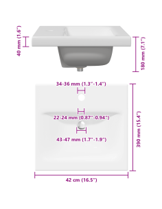 Set di mobili per il bagno 2 pcs Rovere Artigiano e Bianco