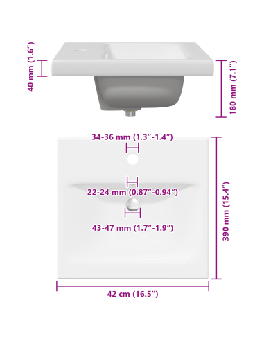 Set di mobili per il bagno 2 pcs Rovere Artigiano e Bianco