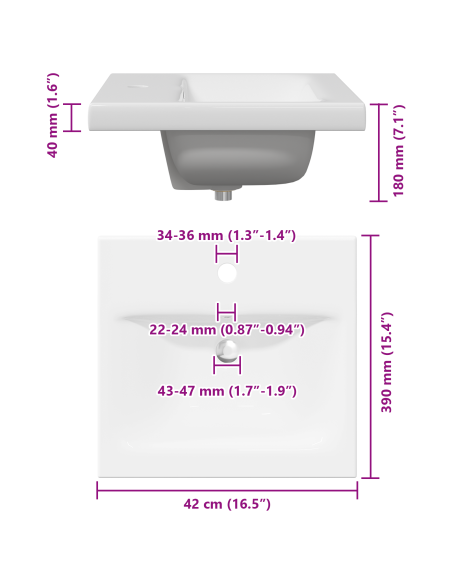 Set di mobili per il bagno 2 pcs Rovere Artigiano e Bianco