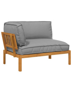 Set di divani Grigio 133 x 92 x 69 cm Legno di Acacia Massello