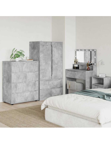 Armadi di Stoccaggio 2 pcs Grigio cemento 80 x 48 x 105 cm