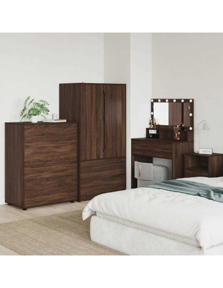 Armadi di Stoccaggio 2 pcs Rovere Marrone 80 x 48 x 105 cm