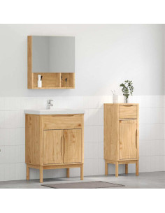 Set di mobili per il bagno con porta FLORO 2 pcs Marrone cerato