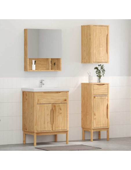 Set di mobili per il bagno con porta FLORO 3 pcs Marrone cerato