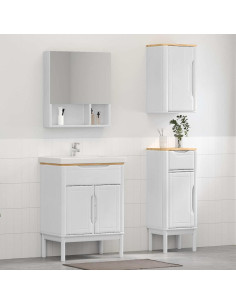 Set di mobili per il bagno con cassetto FLORO 3 pcs Bianco