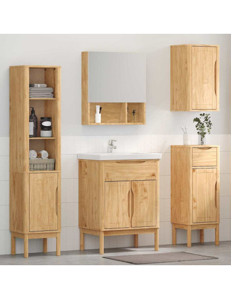 Set di mobili per il bagno con porta FLORO 4 pcs Marrone cerato