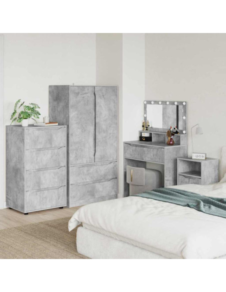 Armadi di Stoccaggio 2 pcs Grigio cemento 60 x 48 x 105 cm