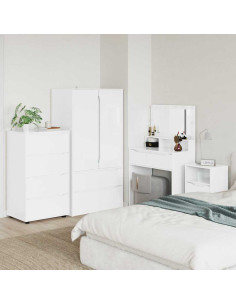 Armadi di Stoccaggio 2 pcs Bianco Lucido 60 x 48 x 105 cm