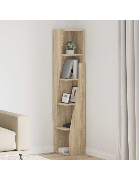 Mobile angolare Rovere Sonoma 27,5x27x140cm Legno multistrato