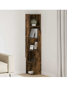 Mobile angolare Rovere fumé 27,5x27x140cm Legno multistrato