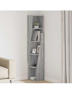 Mobile angolare Grigio Sonoma 27,5x27x140cm Legno multistrato
