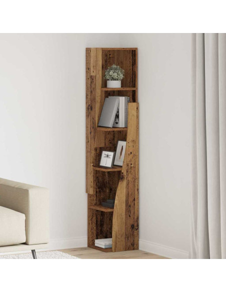 Mobile angolare Legno vecchio 27,5x27x140cm Legno multistrato
