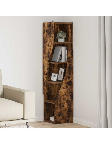 Mobile angolare Rovere fumé 32x32x140cm Legno multistrato