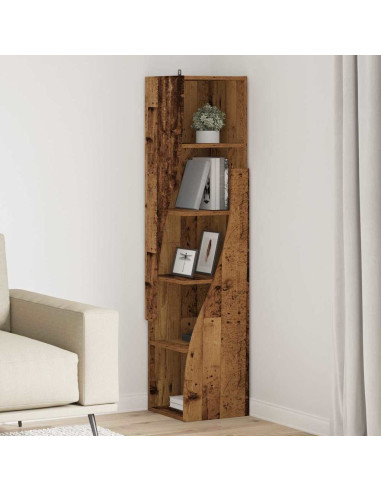 Mobile angolare Legno vecchio 32x32x140cm Legno multistrato