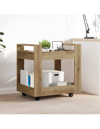 Carrello da Scrivania Rovere artigianale 60 x 45 x 60 cm