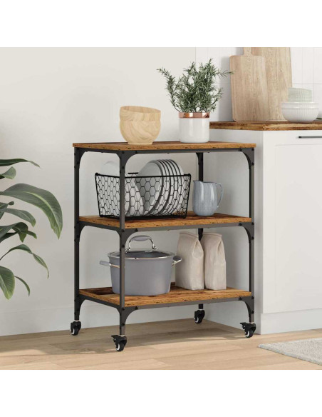 Carrello da Cucina Legno vecchio 60 x 41 x 76 cm