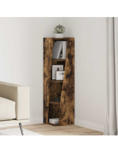Mobile angolare Rovere fumé 27,5x27x102cm Legno multistrato