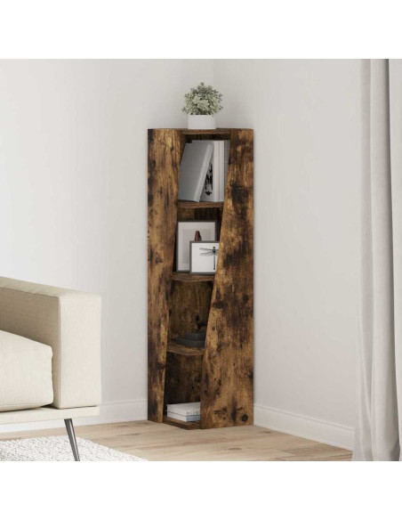Mobile angolare Rovere fumé 27,5x27x102cm Legno multistrato