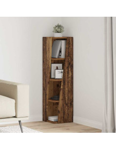 Mobile angolare Legno vecchio 27,5x27x102cm Legno multistrato