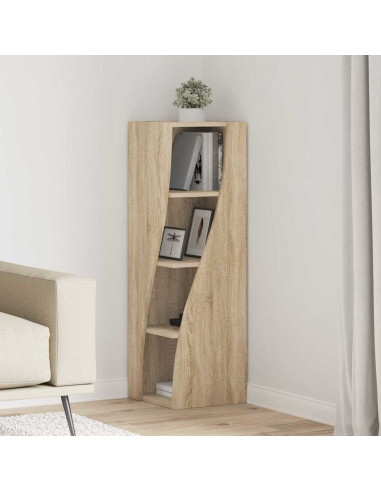 Mobile angolare Rovere Sonoma 32x32x102cm Legno multistrato