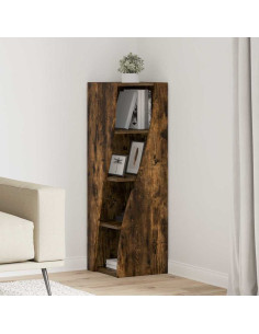 Mobile angolare Rovere fumé 32x32x102cm Legno multistrato