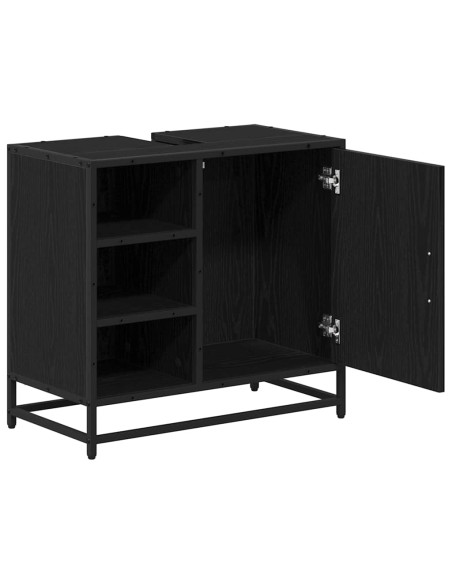 Mobile da Bagno Rovere Nero 65 x 33 x 60 cm Legno multistrato