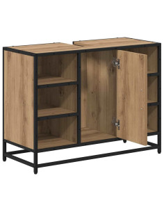 Mobile da Bagno con porta Rovere artigianale 80 x 33 x 60 cm