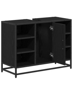 Mobile da Bagno Rovere Nero 80 x 33 x 60 cm Legno multistrato