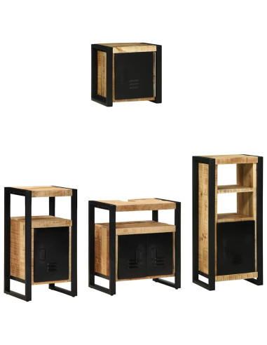 Set di mobili per il bagno 4 pcs Legno di mango massello