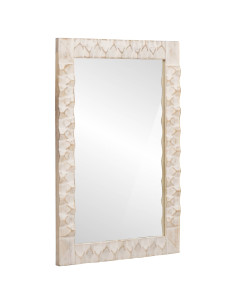 Specchio da bagno Finitura Bianco Lavato 50 x 70 x 2,5 cm