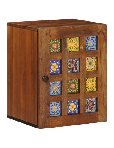 Mobile Appeso da Bagno con archiviazione Noce 38 x 33 x 48 cm