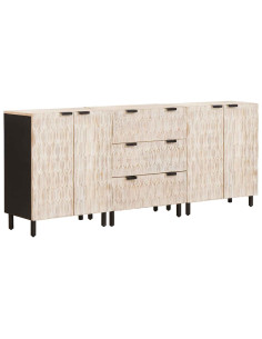 Credenza 3 pcs Finitura Bianco Lavato 180 x 33 x 75 cm