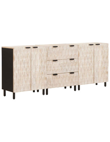 Credenza 3 pcs Finitura Bianco Lavato 180 x 33 x 75 cm